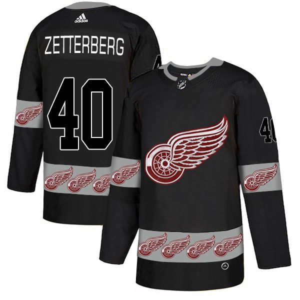 Men Detroit Red Wings #40 Zetterberg Black Adidas Fashion NHL Jersey->arizona coyotes->NHL Jersey